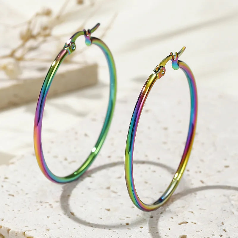 Earrings Multi Color Hoops