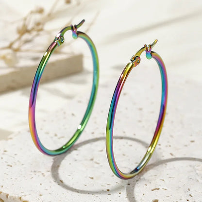 Earrings Multi Color Hoops