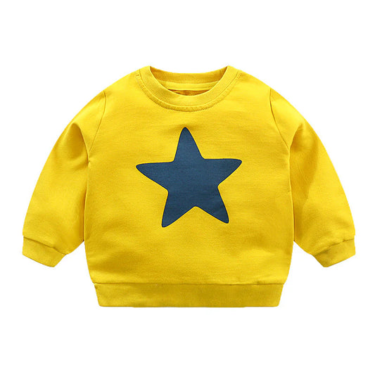 Unisex Blue Star Yellow Sweatshirt