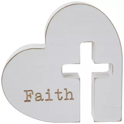 Home Decor "Faith" Cut Out Wood Cross