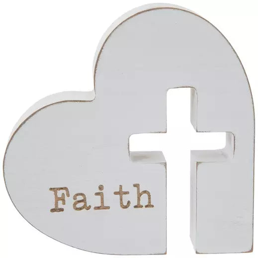 Home Decor "Faith" Cut Out Wood Cross