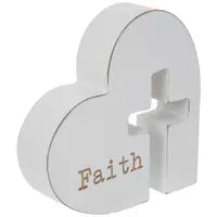 Home Decor "Faith" Cut Out Wood Cross