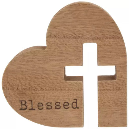 Home Decor "Blessed" Wood Cross