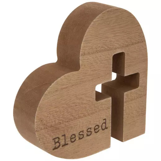 Home Decor "Blessed" Wood Cross