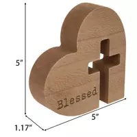 Home Decor "Blessed" Wood Cross