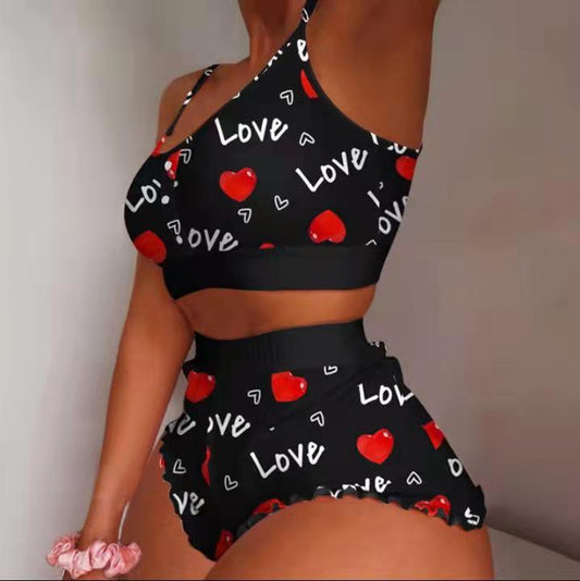 Red Heart Loungewear Set