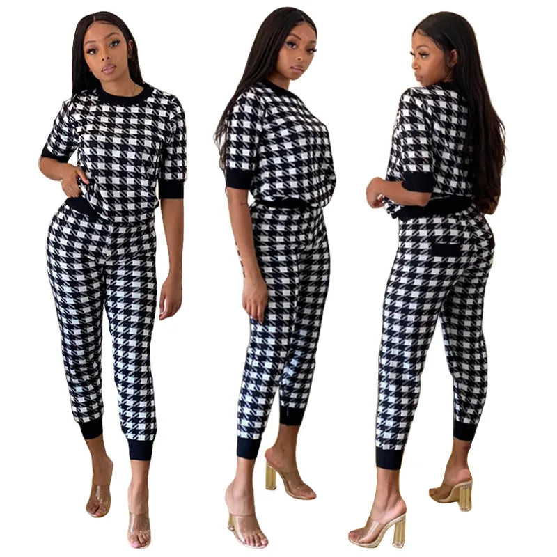 Checkered Pant Set