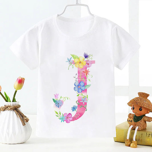 Girls Alphabet Letter "J" T Shirt