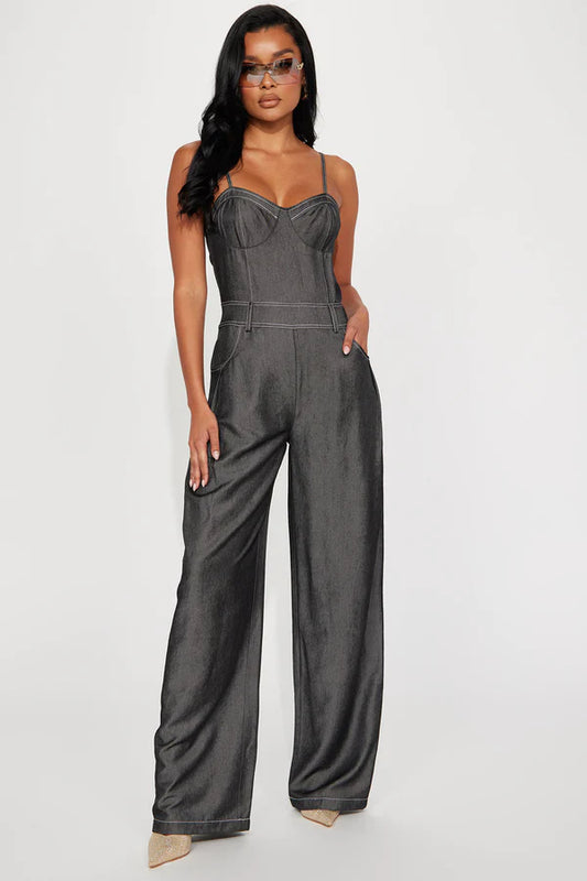 Dark Wash Jumpsuit