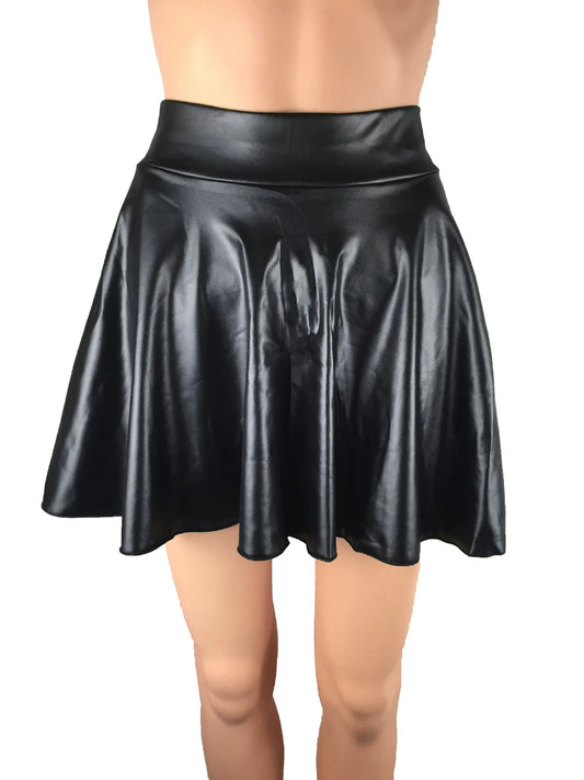 Skirt Black Faux Leather