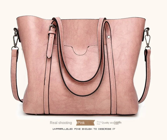 Soft Faux Leather Lt Pink Shoulder/Handbag