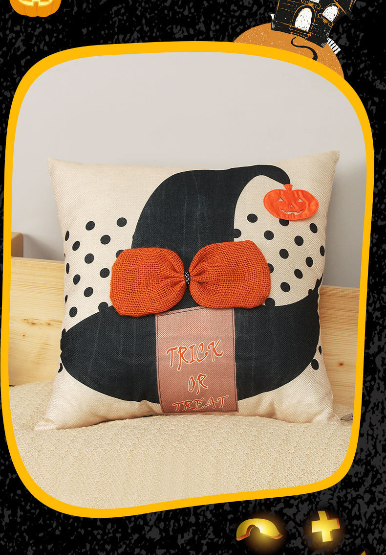 Holiday Witch Hat Throw Pillow Cover