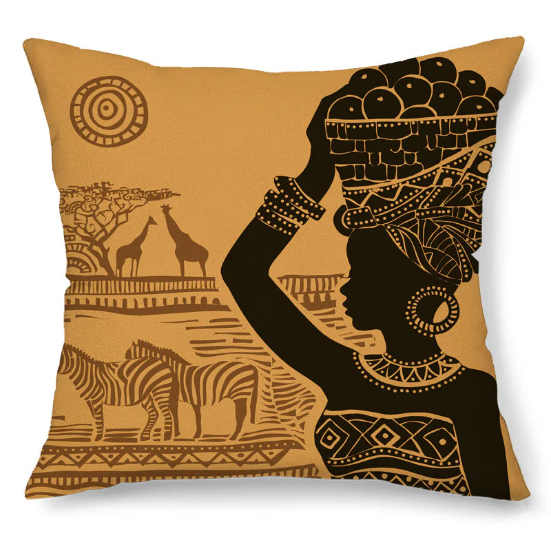 Throw Pillow Cover Tribal Women