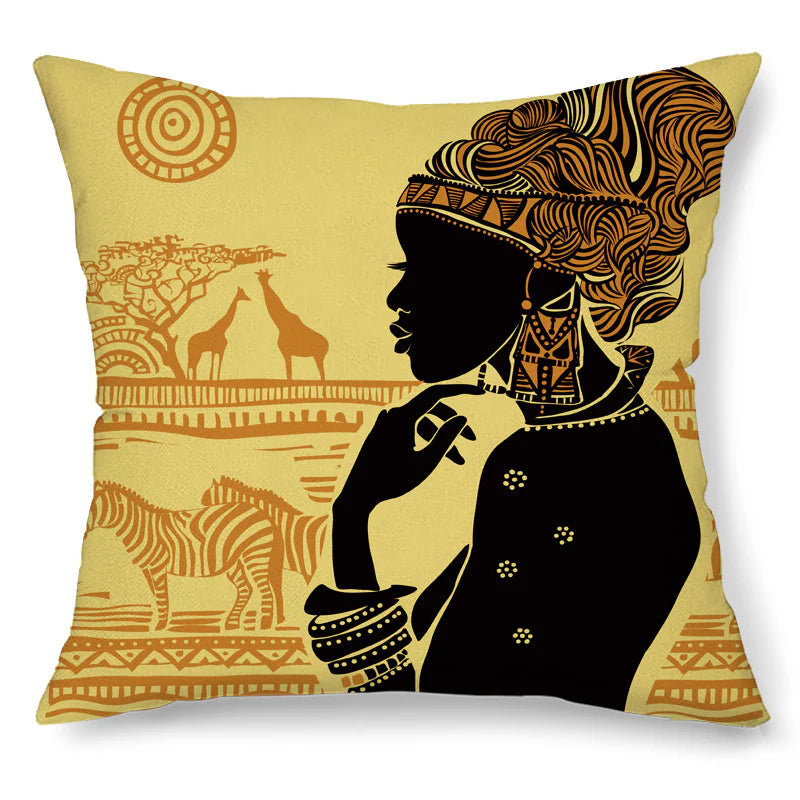 Throw Pillow Cover Tribal Women