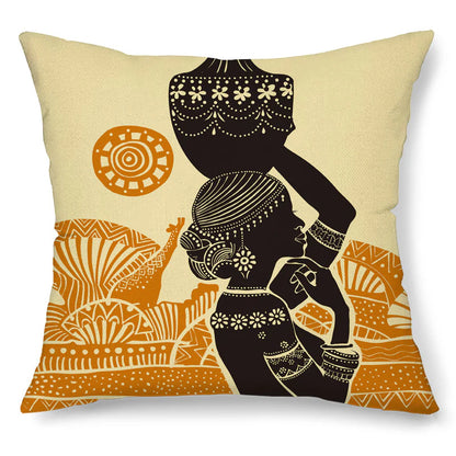 Throw Pillow Cover Tribal Women