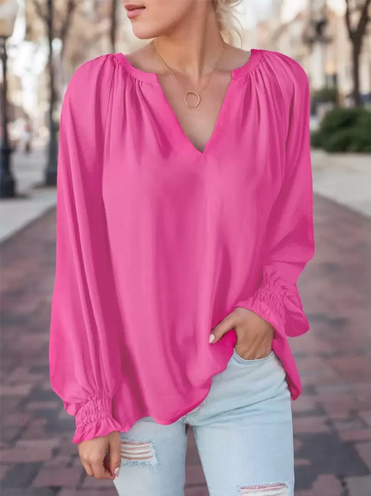 Blouse Pink Pleated