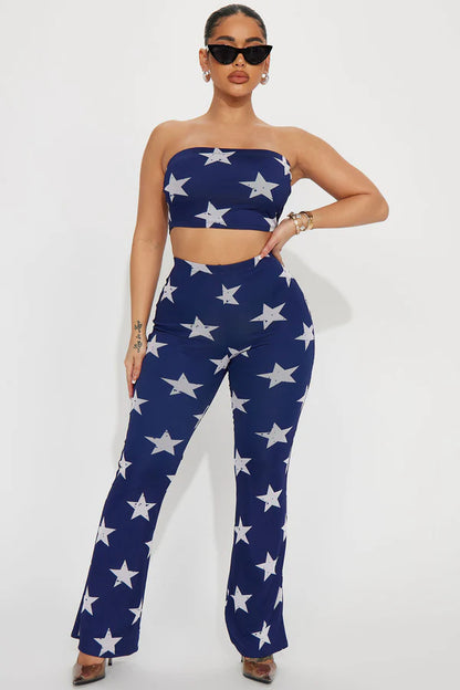 Pant Set Navy And White Stars