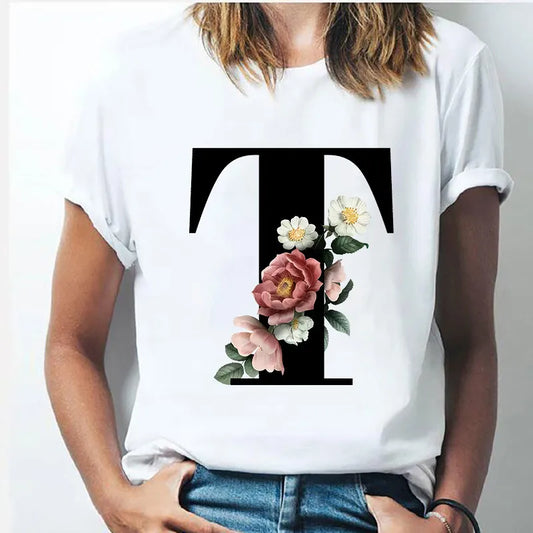 Top Women's Letter T-Shirt