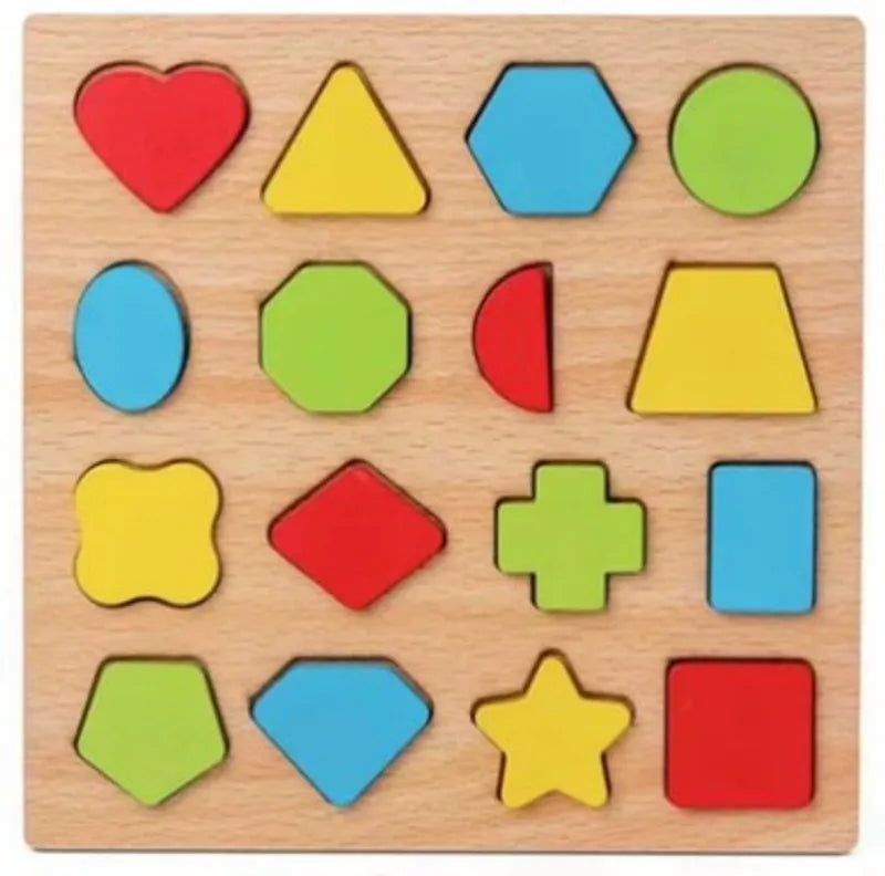 Wood Shapes Puzzle Board