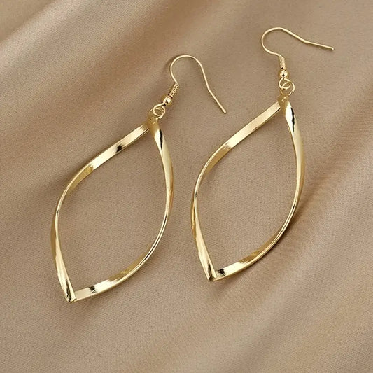 Earrings Twisted Gold Dangles