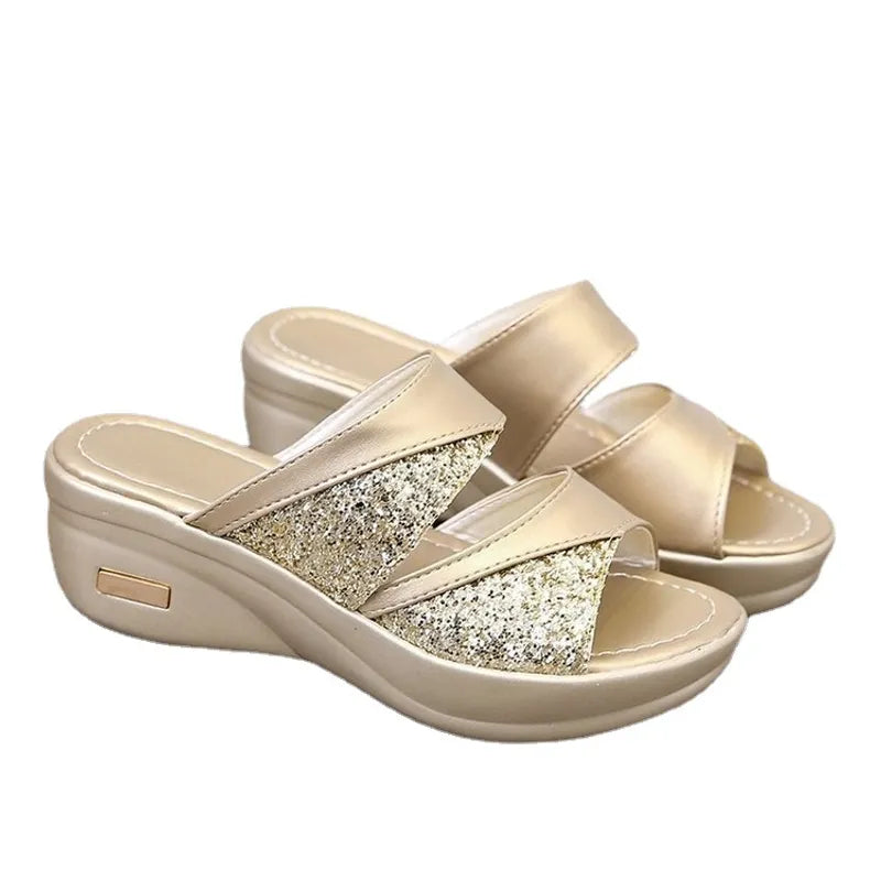 Sparkle Geometric Open Toe Sandal