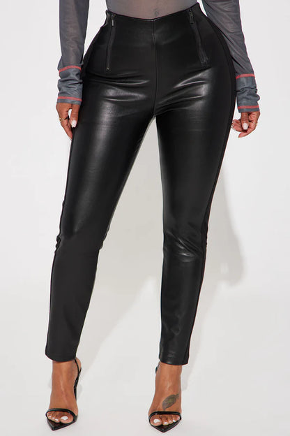 Pants Sexy Black Faux Leather