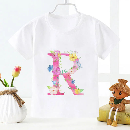 Girls Alphabet Letter T-Shirt