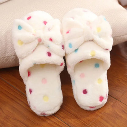 Slippers Multi Color Dot & Bow