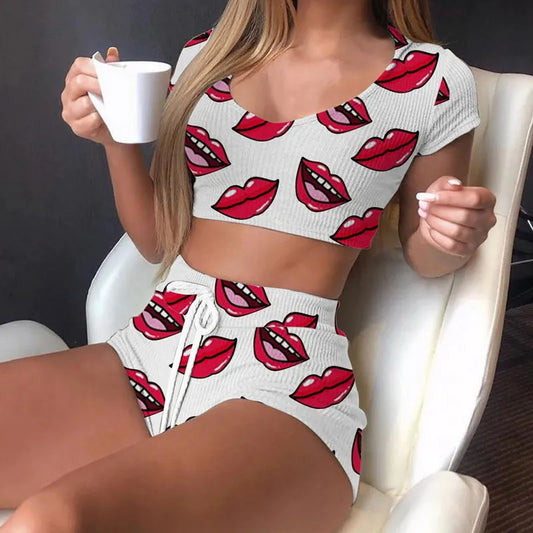 Red Lips Loungewear Set